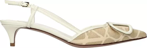 Beige Raffia Strap-On Sandals
