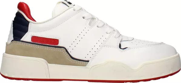 White Leather Low Top Sneakers