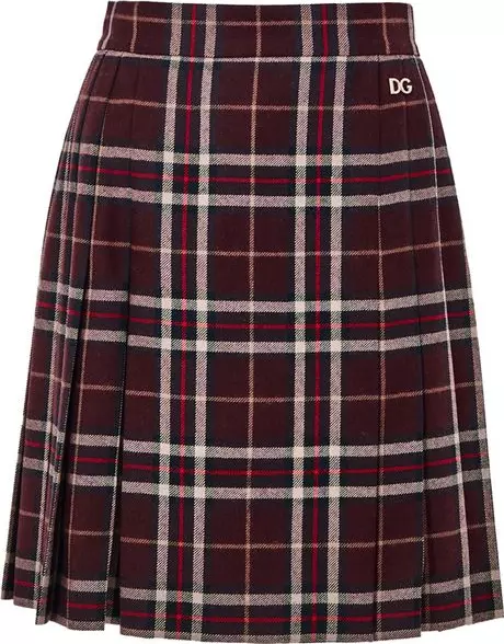 Bordeaux Wool Mini Skirt