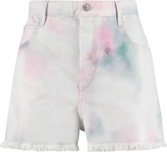 Multicolor Denim Shorts
