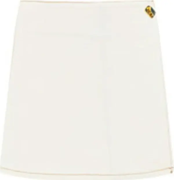 White Cotton Mini Skirt