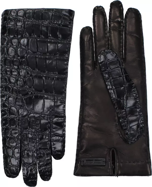 Black Leather Gloves