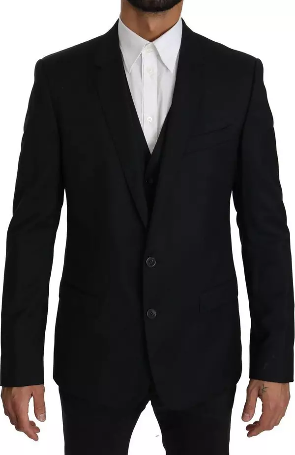 Blue Viscose Two-Piece Suit