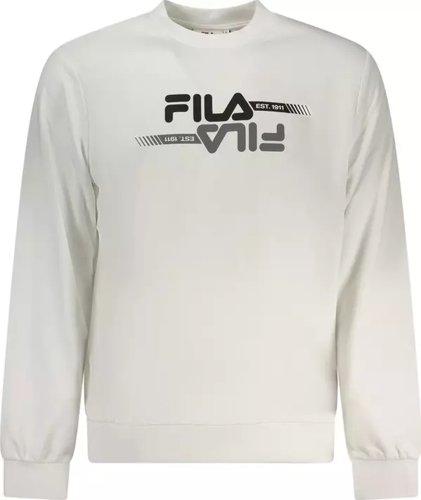 White Polyester Men Sweatshirt