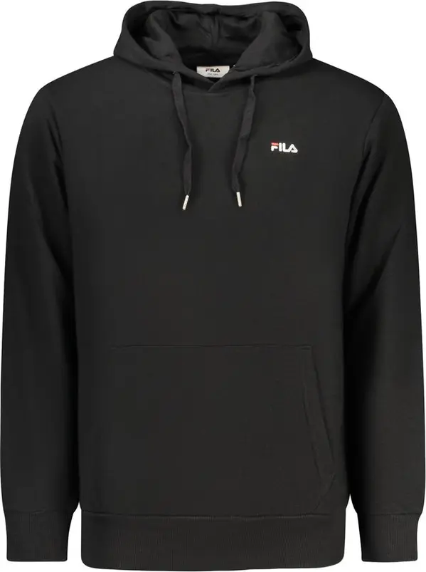 Black Cotton Men's Hoodie
