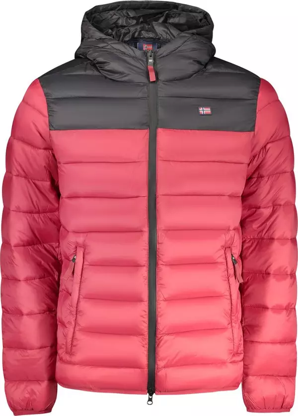 Red Polyamide Mens Jacket