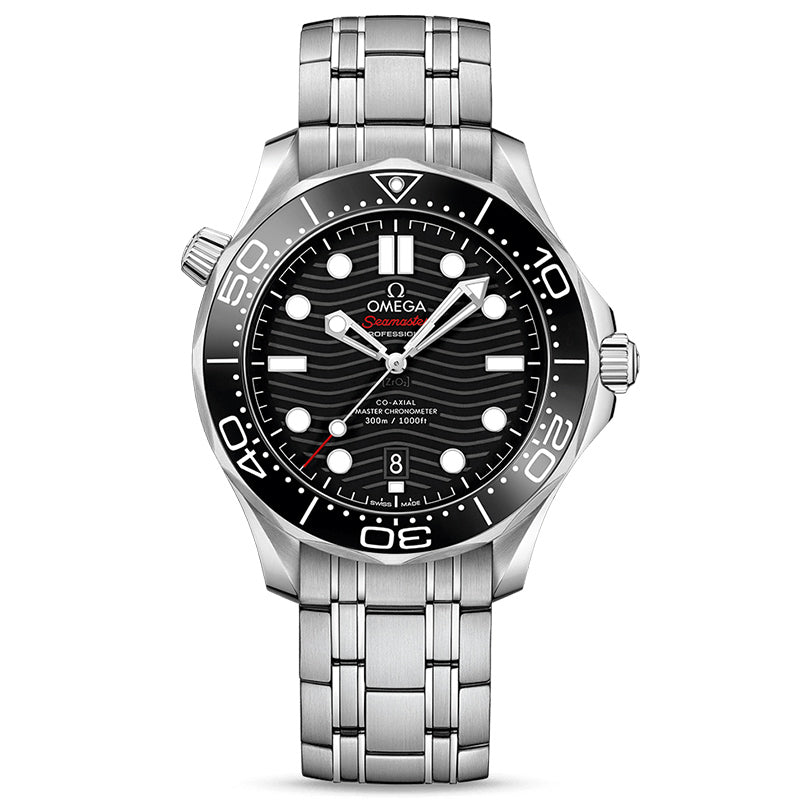 Omega Seamaster Diver 300M Co Axial Master Chronometer 42mm Black Stainless Steel