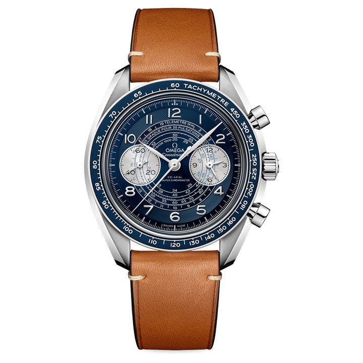 Omega Speedmaster Chronoscope on Brown Leather Strap