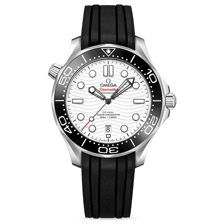 Omega Seamaster Diver 300m Steel on Rubber Strap