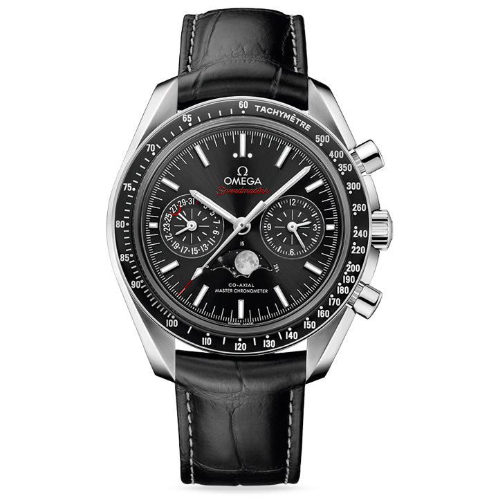 Omega Moonphase Co Axial Master Chronometer Steel on Leather Strap
