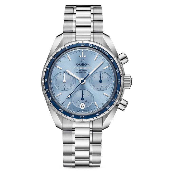 Omega Speedmaster 38 Co Axial Chronometer Chronograph Steel on Steel