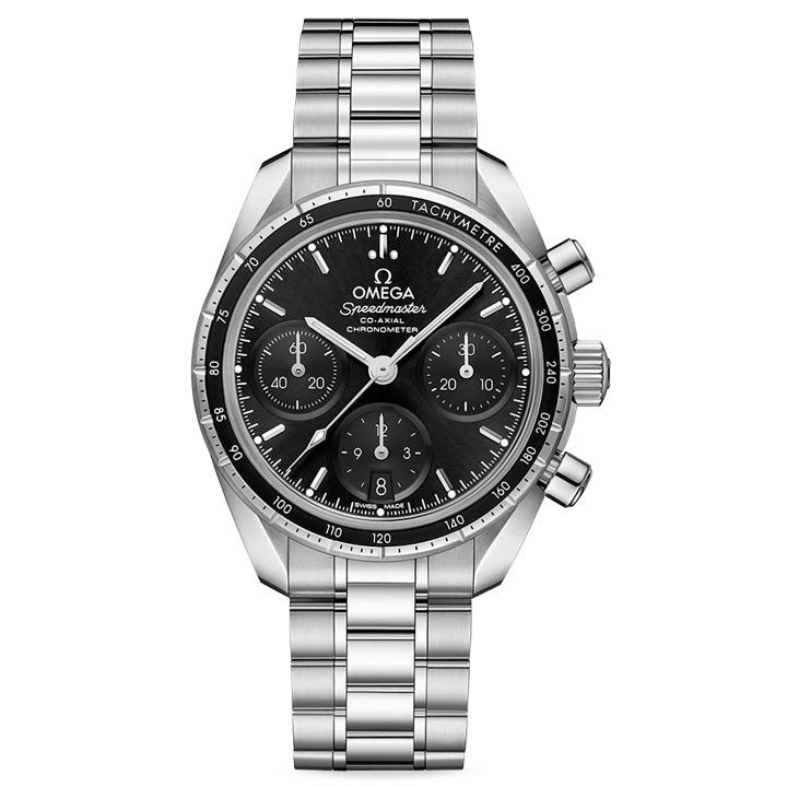 Omega Speedmaster 38 Co Axial Chronometer Chronograph Steel on Steel