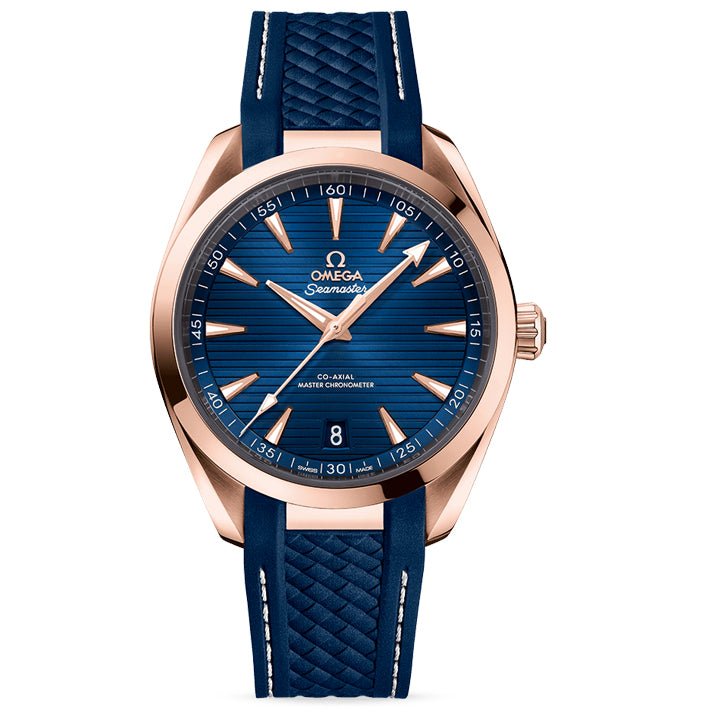 Omega Seamaster Aqua Terra 150M Sedna™ Gold on Rubber Strap