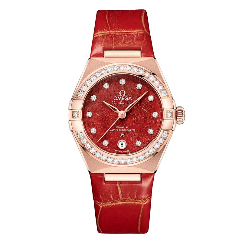 Omega Constellation Co Axial Master Chronometer 29mm Red Adventurine