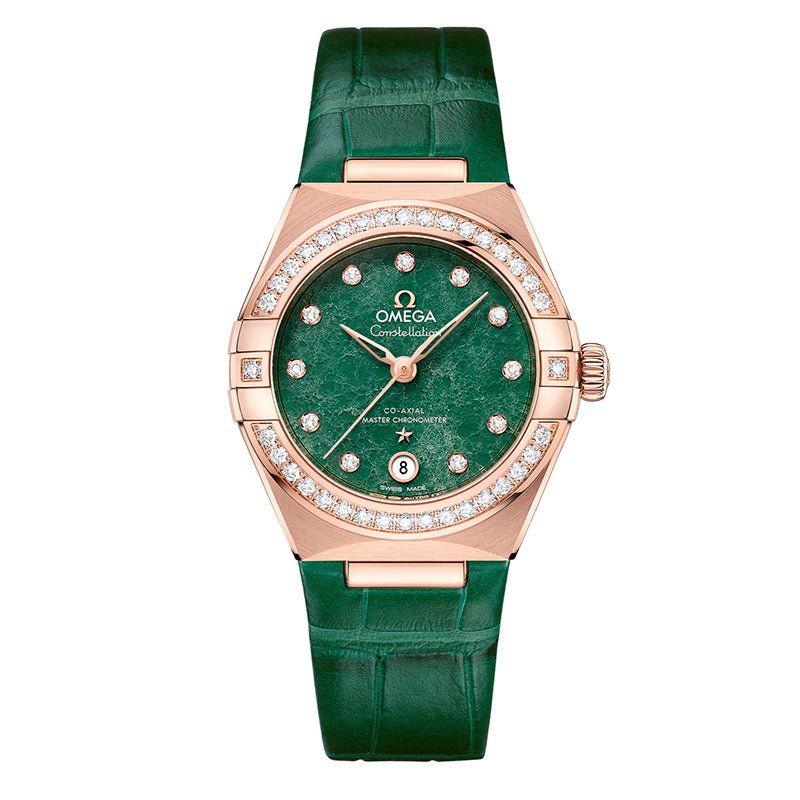 Omega Constellation Co Axial Master Chronometer 29mm Green Adventurine