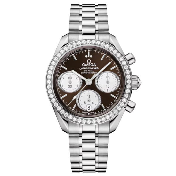 Omega Speedmaster 38, 38mm, Brown on Steel Bracelet