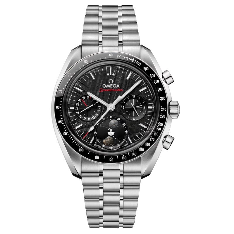 Omega Speedmaster Moonphase Meteorite Black Dial
