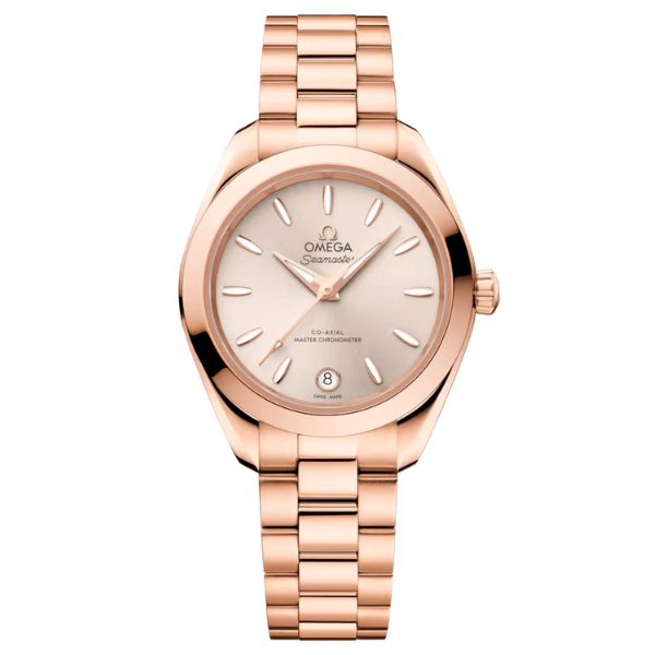 Omega Seamaster Aqua Terra 30mm Linen Dial Sedna Gold