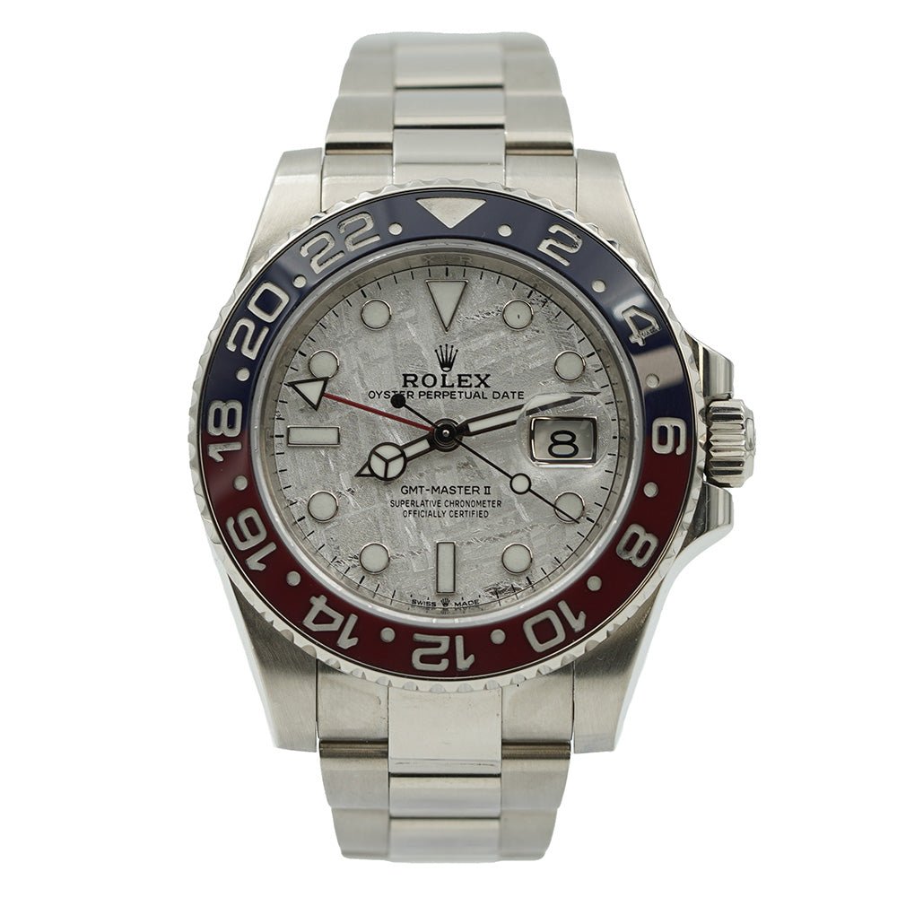 Rolex GMT Master II Meteorite Dial Pepsi Bezel B&P 2019