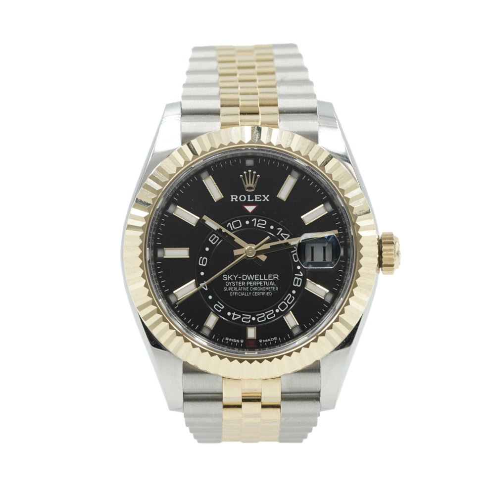 Rolex Sky Dweller 336933 Two Tone SS/18KYG 42mm Black Dial w/ Jubilee Bracelet B&P 2025