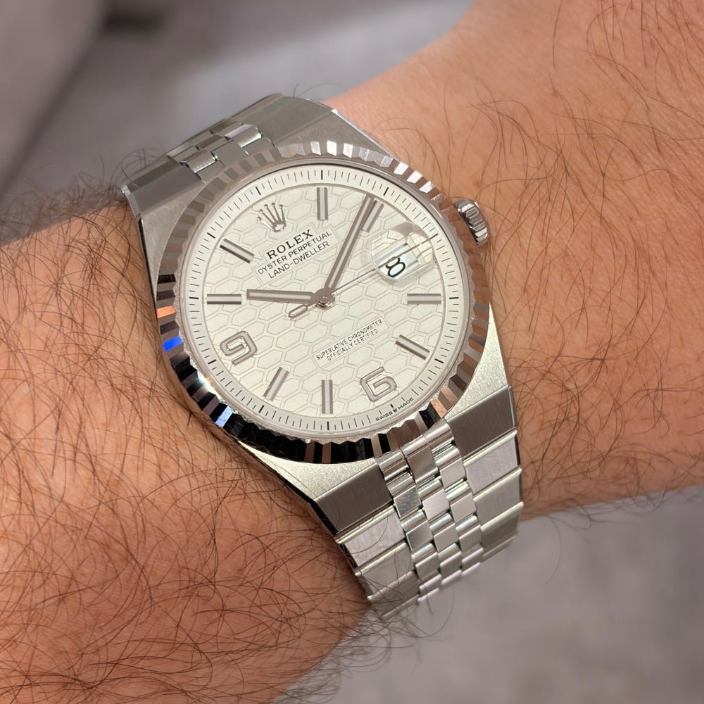 Rolex Land Dweller 127334 White Dial 40mm Fluted Bezel B&P 2026